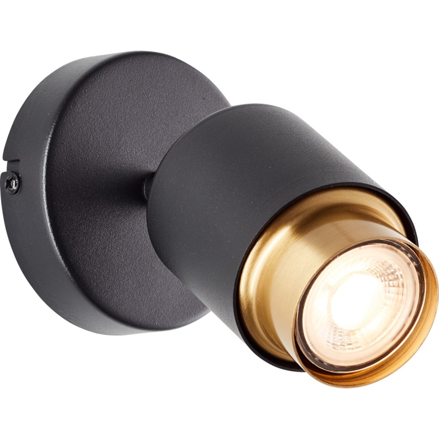 Brilliant - LED Nástěnné bodové svítidlo COVELO 1xGU10/5W/230V černá/zlatá