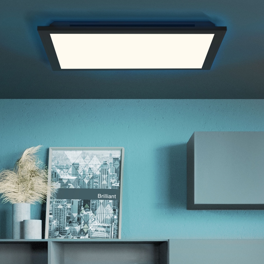 Brilliant - LED RGBW Stmívatelné stropní svítidlo ALLIE LED/24W/230V 2700-6500K černá + dálkové ovládání