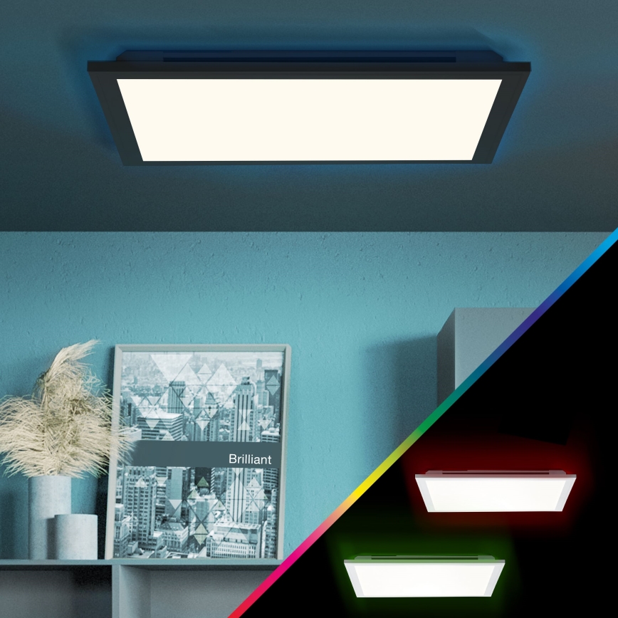 Brilliant - LED RGBW Stmívatelné stropní svítidlo ALLIE LED/24W/230V 2700-6500K černá + dálkové ovládání