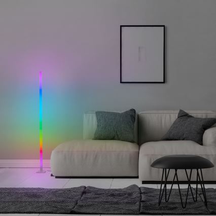 Brilliant - LED RGBW Stmívatelná stojací lampa NEELE LED/6,5W/230V bílá + dálkové ovládání