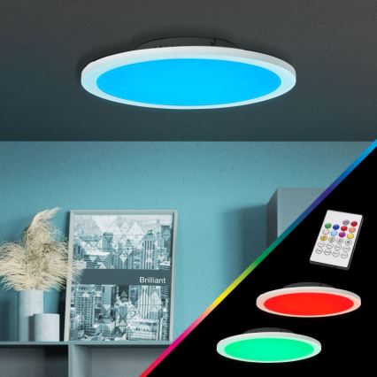Brilliant - LED RGBW Stmívatelné stropní svítidlo ABIE LED/24W/230V 2700-6500K + dálkové ovládání