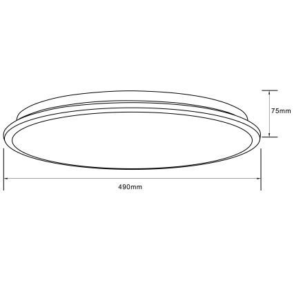 Brilliant - LED RGBW Stmívatelné stropní svítidlo HEIDA LED/30W/230V 3000-6500K + dálkové ovládání