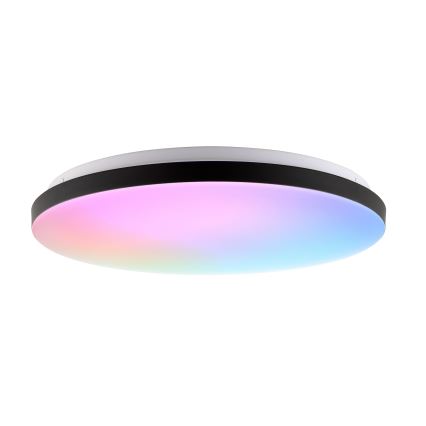 Brilliant - LED RGBW Stmívatelné stropní svítidlo LIVIO LED/20W/230V 3000-6500K pr. 49 cm černá + dálkové ovládání