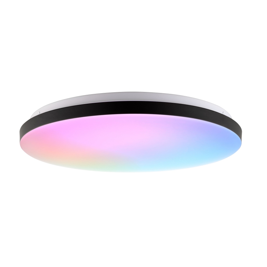 Brilliant - LED RGBW Stmívatelné stropní svítidlo LIVIO LED/20W/230V 3000-6500K pr. 49 cm černá + dálkové ovládání