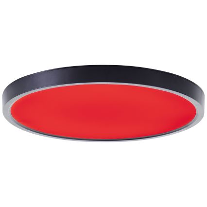 Brilliant - LED RGBW Stmívatelné stropní svítidlo LOTTI LED/16W/230V 3000K pr. 30 cm černá Wi-Fi Tuya + dálkové ovládání