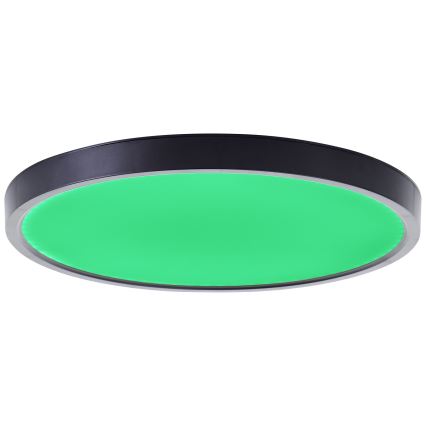 Brilliant - LED RGBW Stmívatelné stropní svítidlo LOTTI LED/16W/230V 3000K pr. 30 cm černá Wi-Fi Tuya + dálkové ovládání