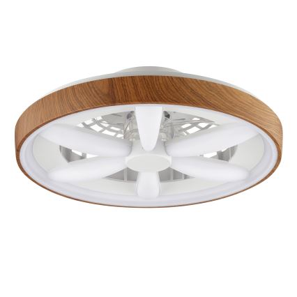 Brilliant - LED RGBW Stmívatelný stropní ventilátor GAIANO LED/24W/230V 2700-6500K pr. 48 cm hnědá + dálkové ovládání