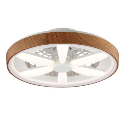 Brilliant - LED RGBW Stmívatelný stropní ventilátor GAIANO LED/24W/230V 2700-6500K pr. 48 cm hnědá + dálkové ovládání