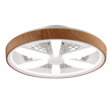 Brilliant - LED RGBW Stmívatelný stropní ventilátor GAIANO LED/24W/230V 2700-6500K pr. 48 cm hnědá + dálkové ovládání