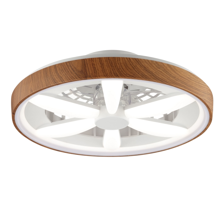 Brilliant - LED RGBW Stmívatelný stropní ventilátor GAIANO LED/24W/230V 2700-6500K pr. 48 cm hnědá + dálkové ovládání
