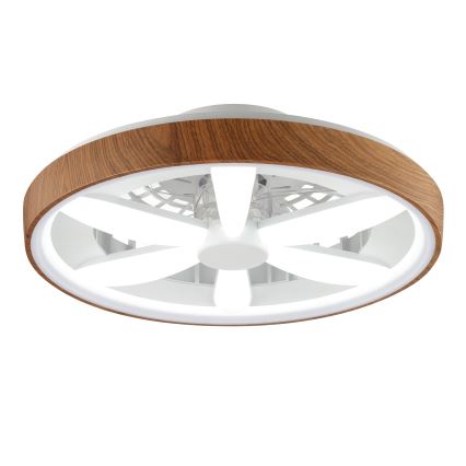 Brilliant - LED RGBW Stmívatelný stropní ventilátor GAIANO LED/24W/230V 2700-6500K pr. 48 cm hnědá + dálkové ovládání