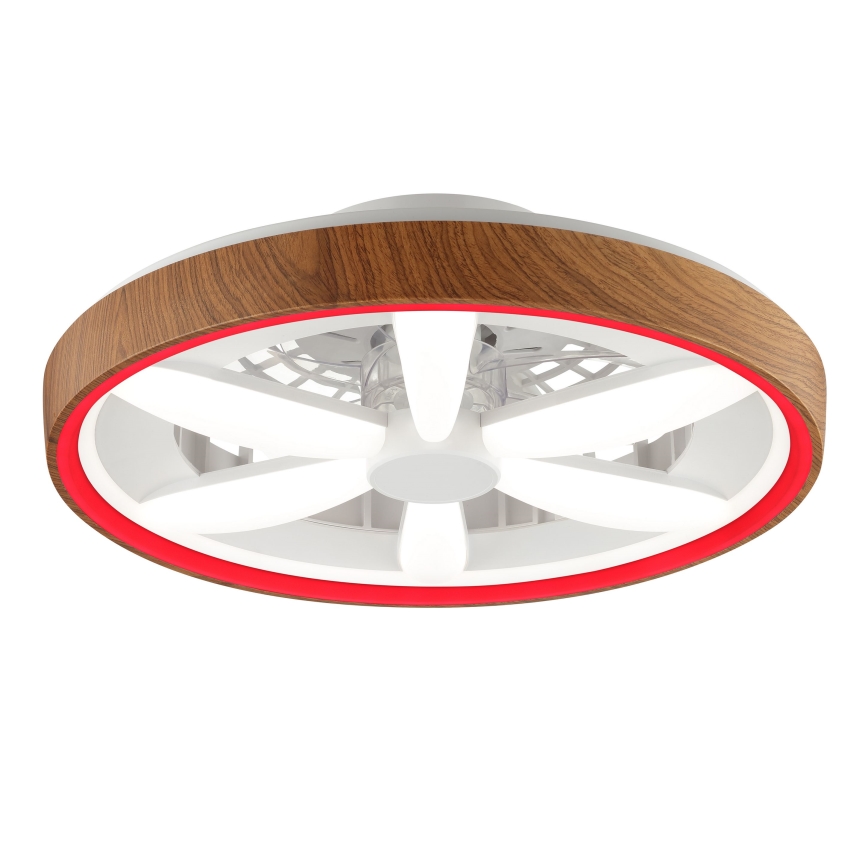 Brilliant - LED RGBW Stmívatelný stropní ventilátor GAIANO LED/24W/230V 2700-6500K pr. 48 cm hnědá + dálkové ovládání
