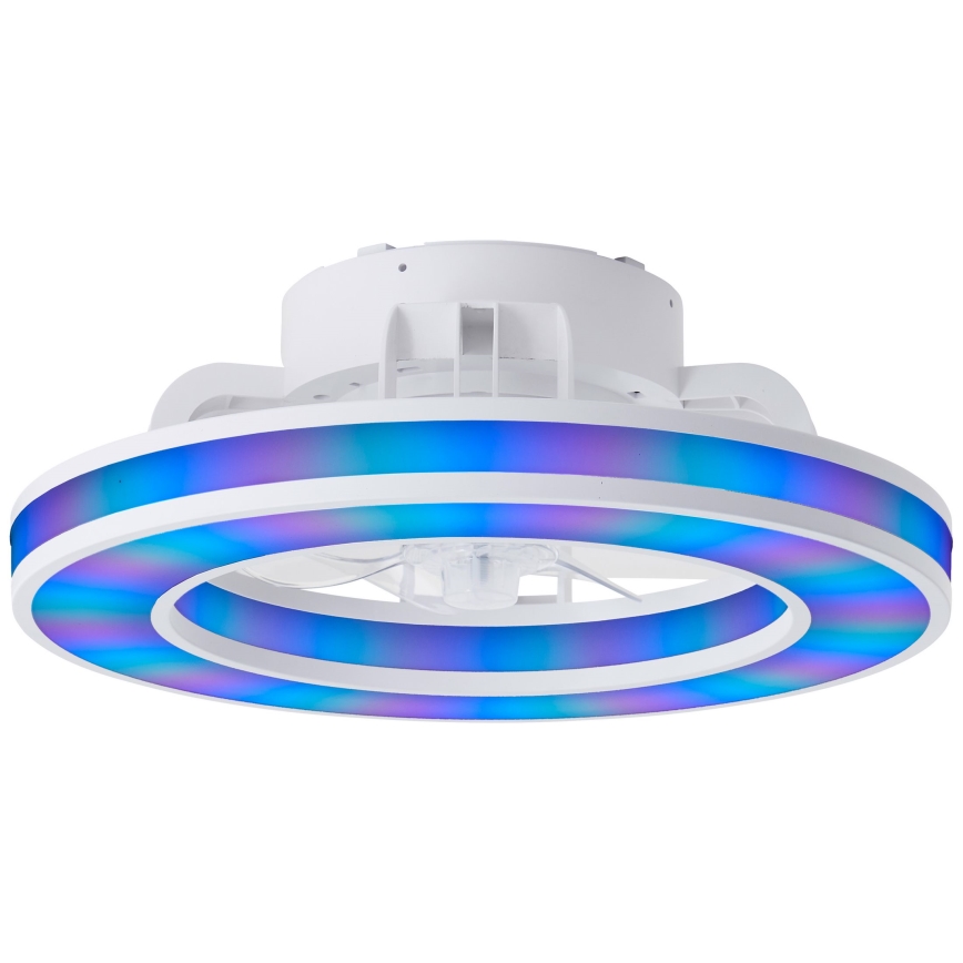 Brilliant - LED RGBW Stmívatelný stropní ventilátor MONDELLO LED/26W/230V 2700-6500K pr. 41,5 cm bílá + dálkové ovládání