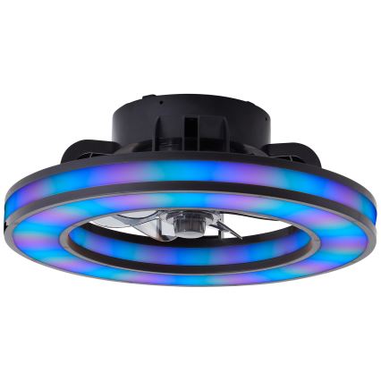 Brilliant - LED RGBW Stmívatelný stropní ventilátor MONDELLO LED/26W/230V 2700-6500K pr. 41 cm černá + dálkové ovládání