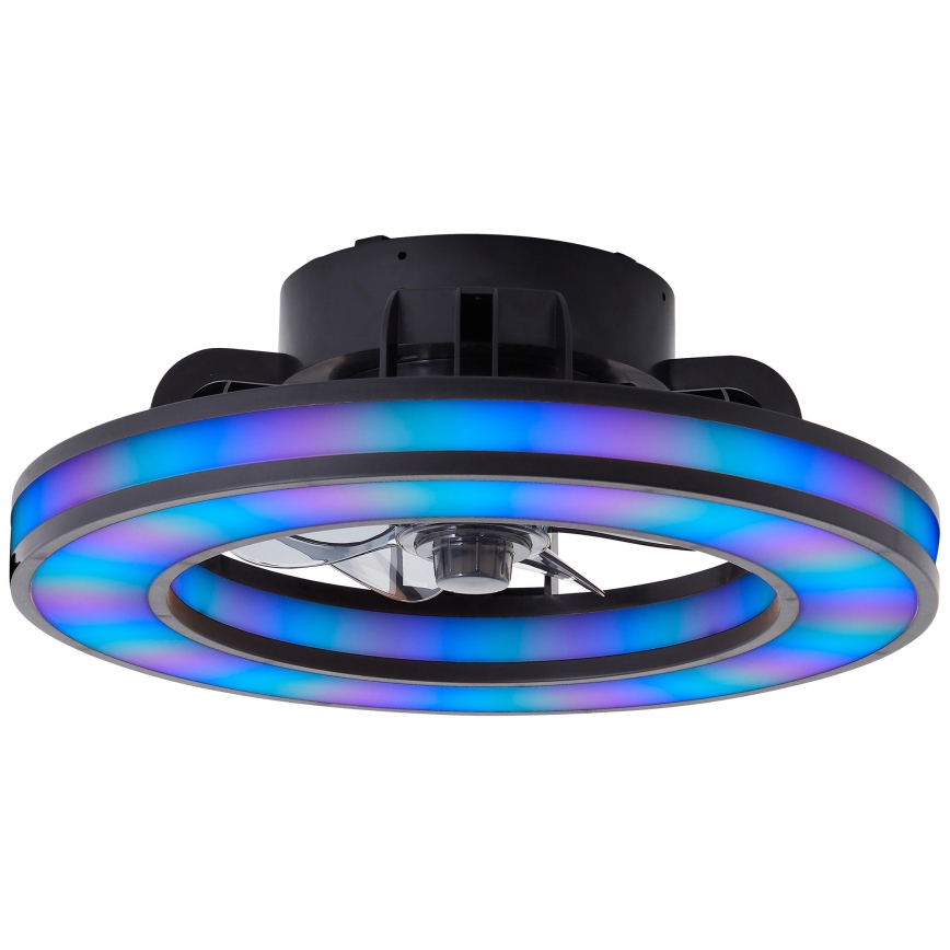 Brilliant - LED RGBW Stmívatelný stropní ventilátor MONDELLO LED/26W/230V 2700-6500K pr. 41 cm černá + dálkové ovládání