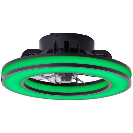 Brilliant - LED RGBW Stmívatelný stropní ventilátor MONDELLO LED/26W/230V 2700-6500K pr. 41 cm černá + dálkové ovládání