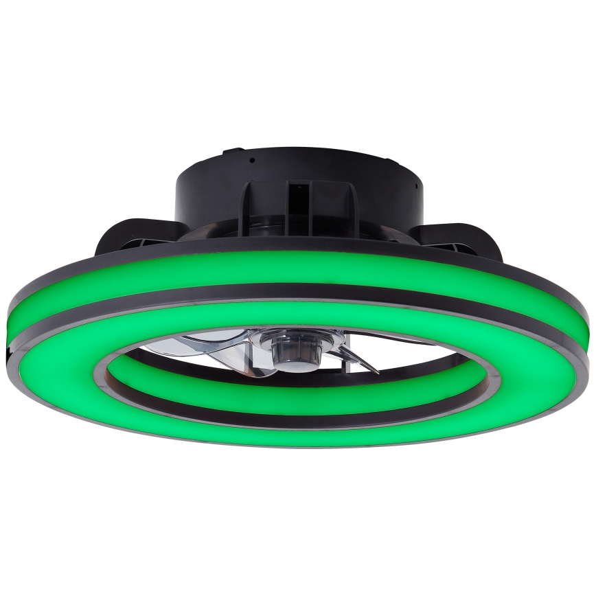 Brilliant - LED RGBW Stmívatelný stropní ventilátor MONDELLO LED/26W/230V 2700-6500K pr. 41 cm černá + dálkové ovládání