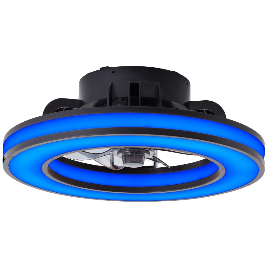 Brilliant - LED RGBW Stmívatelný stropní ventilátor MONDELLO LED/26W/230V 2700-6500K pr. 41 cm černá + dálkové ovládání