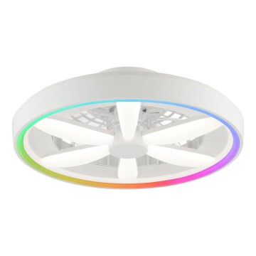 Brilliant - LED RGBW Stmívatelný stropní ventilátor se světlem GAIANO LED/48W/230V 2700-6500K bílá + dálkové ovládání
