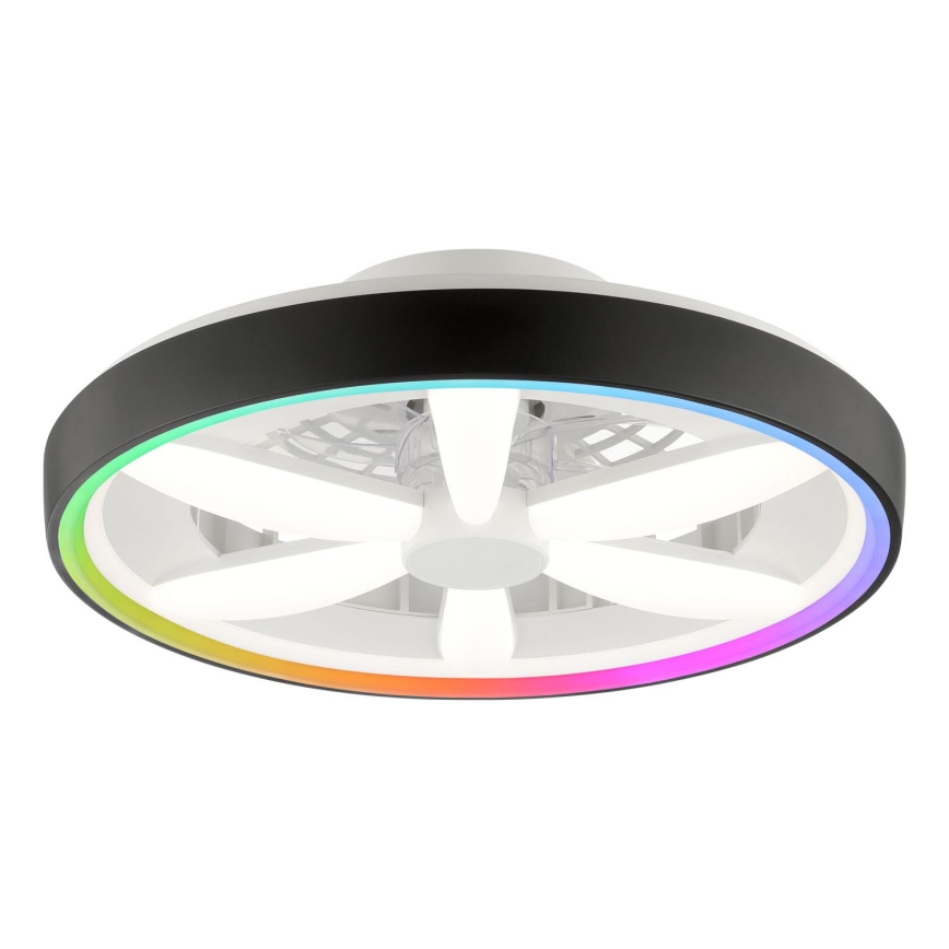 Brilliant - LED RGBW Stmívatelný stropní ventilátor se světlem GAIANO LED/48W/230V 2700-6500K černá + dálkové ovládání