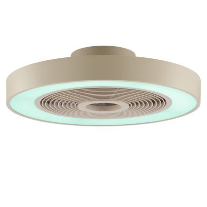 Brilliant - LED RGBW Stmívatelné stropní svítidlo s ventilátorem CATANIA LED/37W/230V 2700-6500K pr. 48,6 cm béžová + dálkové ovládání