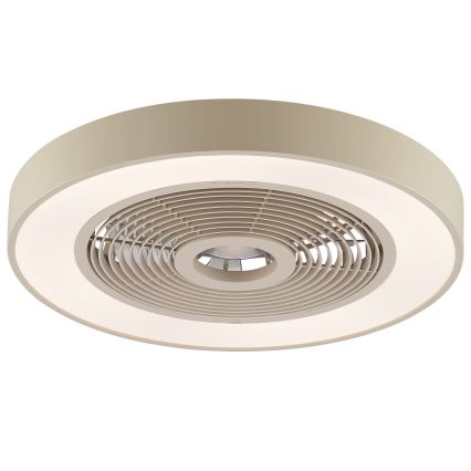 Brilliant - LED RGBW Stmívatelné stropní svítidlo s ventilátorem CATANIA LED/37W/230V 2700-6500K pr. 48,6 cm béžová + dálkové ovládání