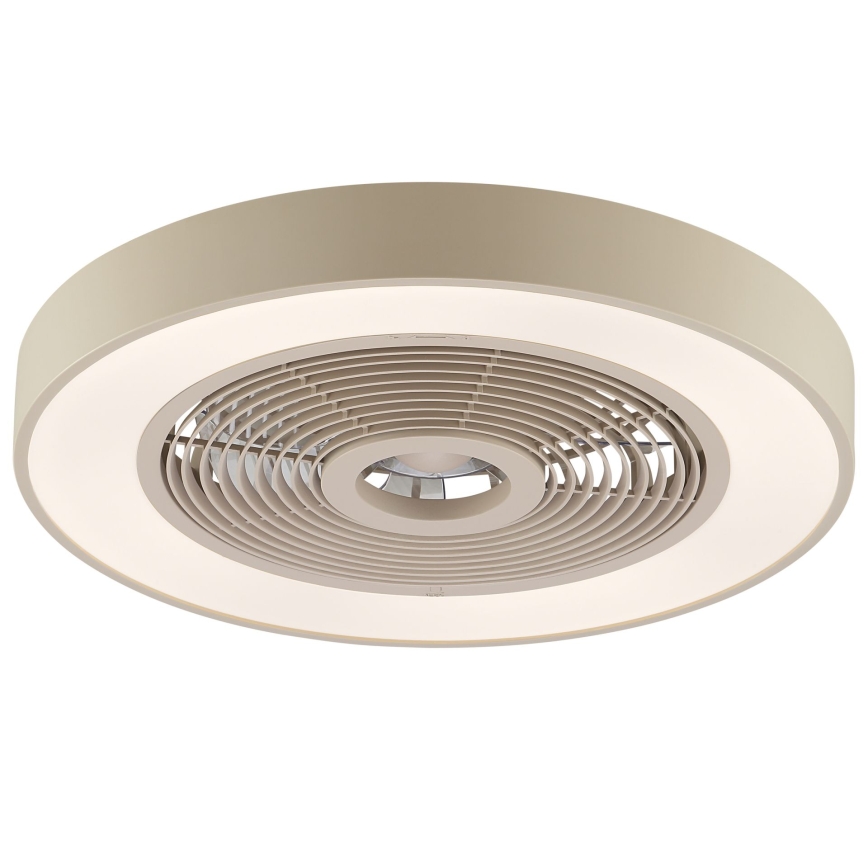 Brilliant - LED RGBW Stmívatelné stropní svítidlo s ventilátorem CATANIA LED/37W/230V 2700-6500K pr. 48,6 cm béžová + dálkové ovládání