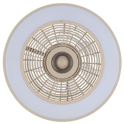 Brilliant - LED RGBW Stmívatelné stropní svítidlo s ventilátorem CATANIA LED/37W/230V 2700-6500K pr. 48,6 cm béžová + dálkové ovládání