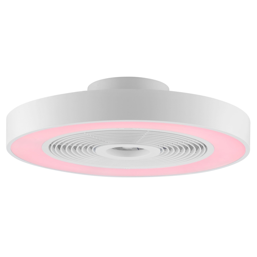 Brilliant - LED RGBW Stmívatelné stropní svítidlo s ventilátorem CATANIA LED/37W/230V 2700-6500K pr. 48,6 cm bílá + dálkové ovládání