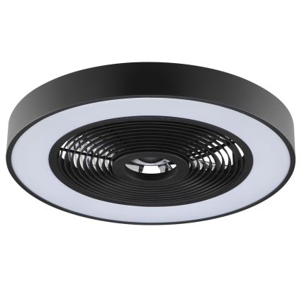 Brilliant - LED RGBW Stmívatelné stropní svítidlo s ventilátorem CATANIA LED/37W/230V 2700-6500K pr. 48,6 cm černá + dálkové ovládání