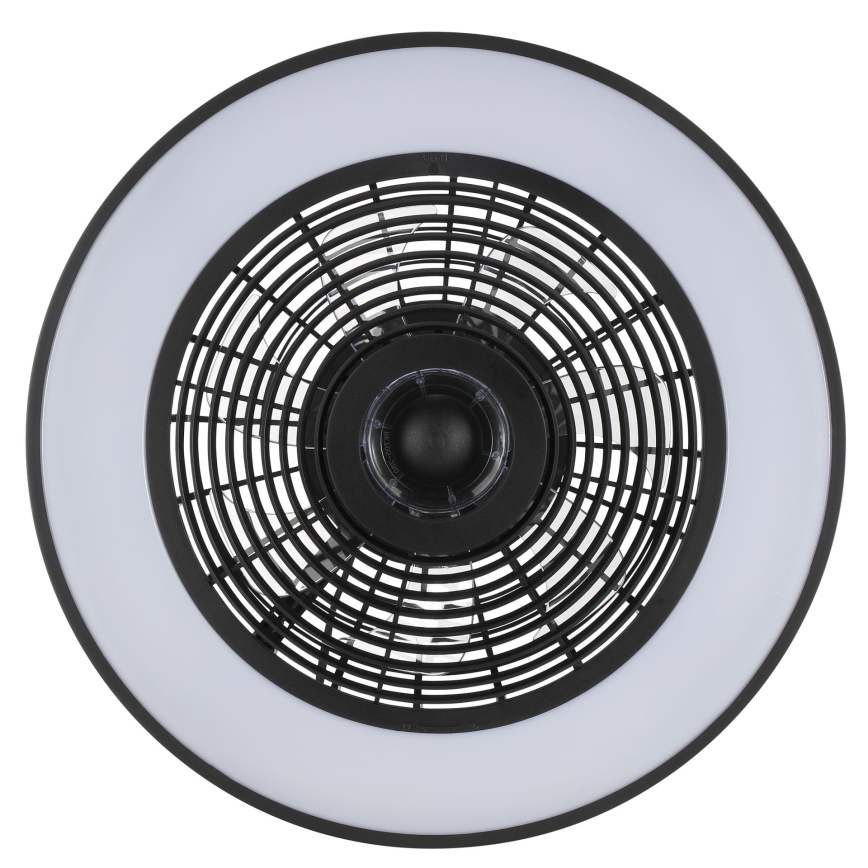 Brilliant - LED RGBW Stmívatelné stropní svítidlo s ventilátorem CATANIA LED/37W/230V 2700-6500K pr. 48,6 cm černá + dálkové ovládání