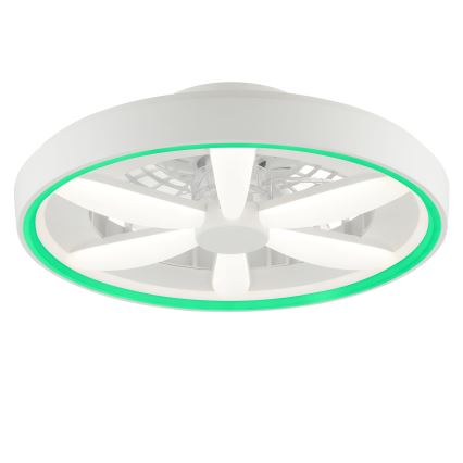 Brilliant - LED RGBW Stmívatelný stropní ventilátor se světlem GAIANO LED/48W/230V 2700-6500K bílá + dálkové ovládání
