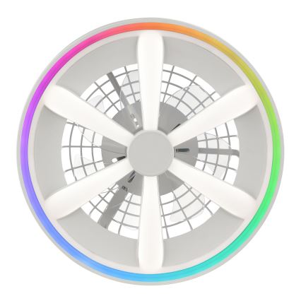 Brilliant - LED RGBW Stmívatelný stropní ventilátor se světlem GAIANO LED/48W/230V 2700-6500K bílá + dálkové ovládání