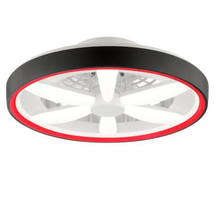 Brilliant - LED RGBW Stmívatelný stropní ventilátor se světlem GAIANO LED/48W/230V 2700-6500K černá + dálkové ovládání
