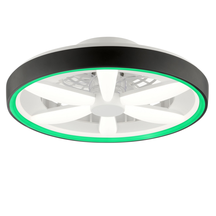 Brilliant - LED RGBW Stmívatelný stropní ventilátor se světlem GAIANO LED/48W/230V 2700-6500K černá + dálkové ovládání
