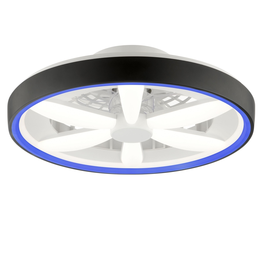 Brilliant - LED RGBW Stmívatelný stropní ventilátor se světlem GAIANO LED/48W/230V 2700-6500K černá + dálkové ovládání