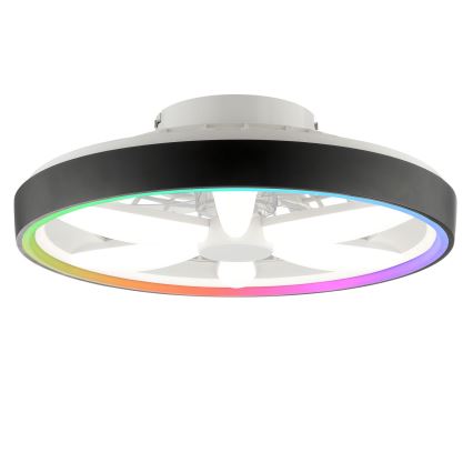 Brilliant - LED RGBW Stmívatelný stropní ventilátor se světlem GAIANO LED/48W/230V 2700-6500K černá + dálkové ovládání