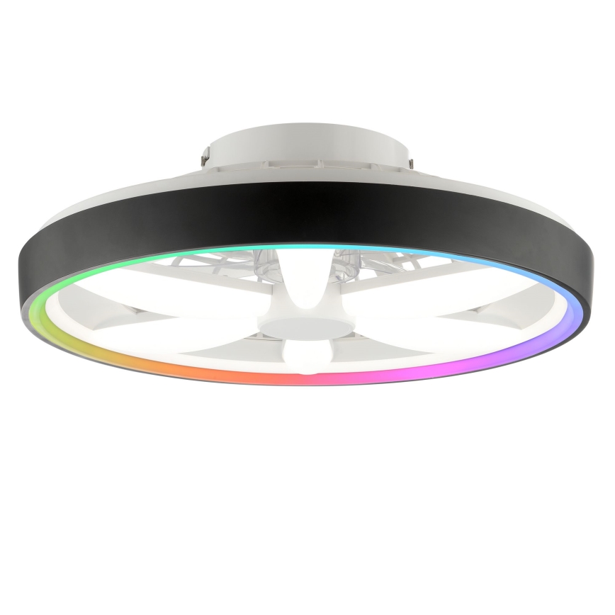Brilliant - LED RGBW Stmívatelný stropní ventilátor se světlem GAIANO LED/48W/230V 2700-6500K černá + dálkové ovládání