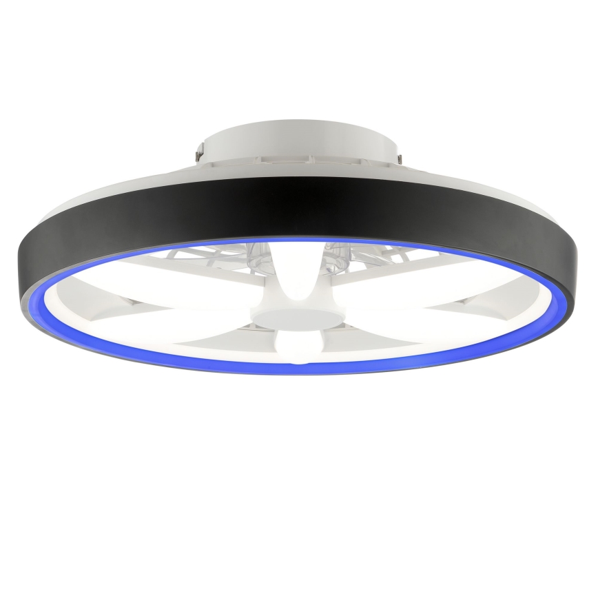 Brilliant - LED RGBW Stmívatelný stropní ventilátor se světlem GAIANO LED/48W/230V 2700-6500K černá + dálkové ovládání