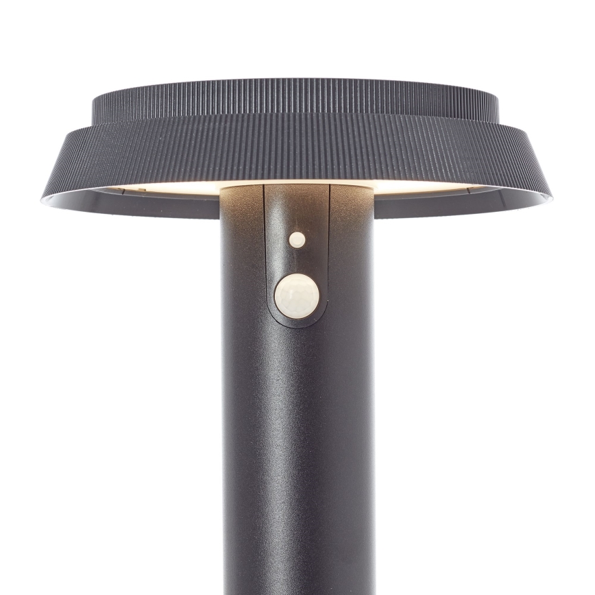 Brilliant - LED Solární lampa se senzorem ALVERO LED/4W/3,7V 70 cm IP44 černá