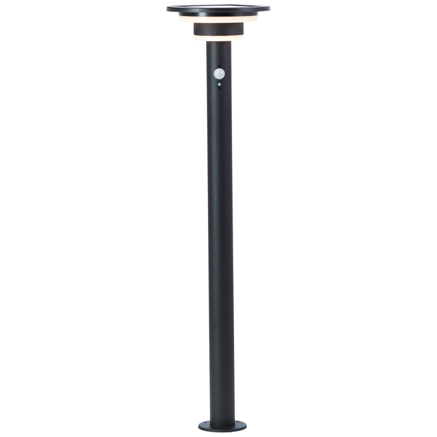 Brilliant - LED Solární lampa se senzorem GARVINA LED/3W/3,7V 85 cm IP44 černá