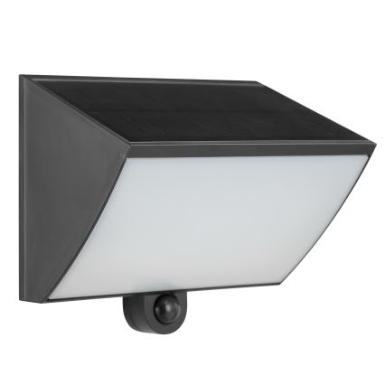 Brilliant - LED Solární nástěnné svítidlo se senzorem SIERRA LED/6W/3,7V 2700/4000/6500K 2000 mAh IP54 černá