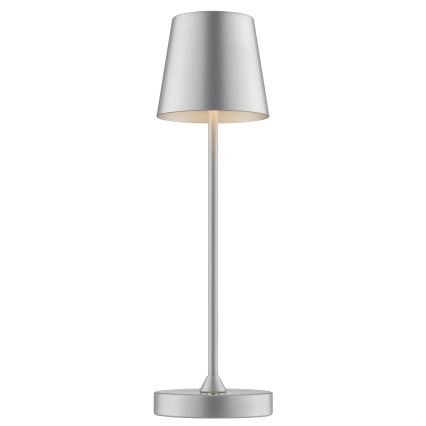 Brilliant - LED Stmívatelná nabíjecí dotyková venkovní stolní lampa ELORA LED/2,5W/5V 2700K 2600 mAh IP44 stříbrná