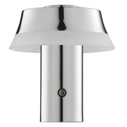 Brilliant - LED Stmívatelná nabíjecí dotyková stolní lampa KINICH LED/2,5W/5V 2700K 2600 mAh lesklý chrom