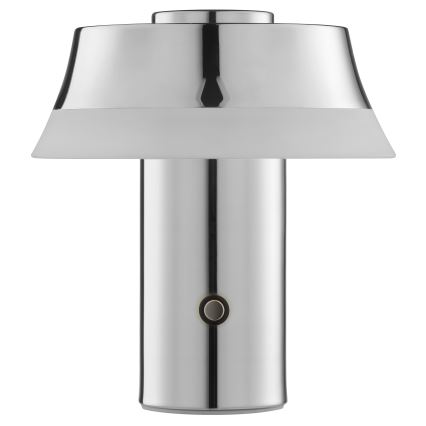 Brilliant - LED Stmívatelná nabíjecí dotyková stolní lampa KINICH LED/2,5W/5V 2700K 2600 mAh lesklý chrom