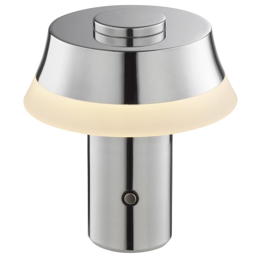 Brilliant - LED Stmívatelná nabíjecí dotyková stolní lampa KINICH LED/2,5W/5V 2700K 2600 mAh lesklý chrom