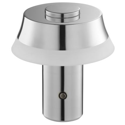 Brilliant - LED Stmívatelná nabíjecí dotyková stolní lampa KINICH LED/2,5W/5V 2700K 2600 mAh lesklý chrom