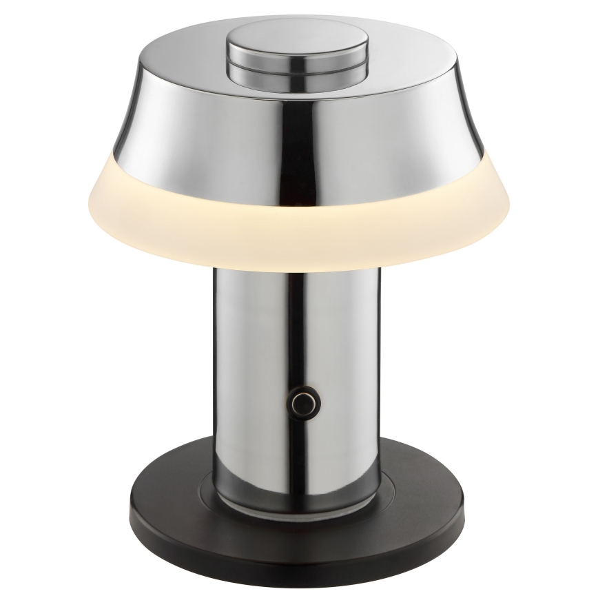 Brilliant - LED Stmívatelná nabíjecí dotyková stolní lampa KINICH LED/2,5W/5V 2700K 2600 mAh lesklý chrom