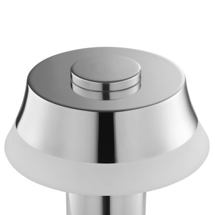 Brilliant - LED Stmívatelná nabíjecí dotyková stolní lampa KINICH LED/2,5W/5V 2700K 2600 mAh lesklý chrom