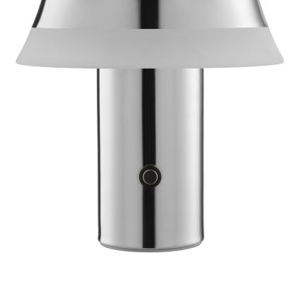 Brilliant - LED Stmívatelná nabíjecí dotyková stolní lampa KINICH LED/2,5W/5V 2700K 2600 mAh lesklý chrom